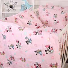 Акція на Підковдра MirSon полуторна 143x210 см Kids Time 20-0042 Pink Mikey Mouse бязь від Rozetka