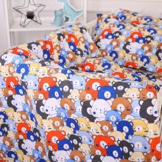 Акція на Підковдра MirSon полуторна євро 160x220 см Kids Time 20-0032 Colored bears бязь від Rozetka