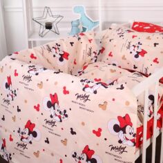 Акція на Підковдра MirSon полуторна євро 160x220 см Kids Time 20-0027 Mine mouse бязь від Rozetka