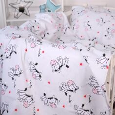 Акція на Підковдра MirSon полуторна євро 160x220 см Kids Time 20-0040 Cute white zebra бязь від Rozetka