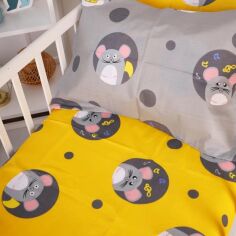 Акція на Простирадло MirSon полуторне 150x220 см Kids Time 20-0029 Funny mice бязь від Rozetka