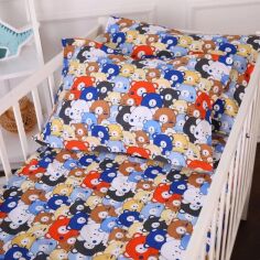 Акція на Простирадло MirSon полуторне 150x220 см Kids Time 20-0032 Colored bears бязь від Rozetka