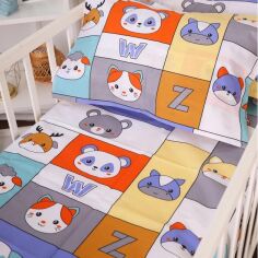 Акція на Простирадло MirSon полуторне 150x220 см Kids Time 20-0039 Zoo alphabet бязь від Rozetka