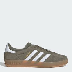 Акція на Чоловічі кеди низькі Adidas Gazelle Indoor JQ0174 40.5 (7UK) 25.5 см Olistr/Ftwwht/Goldmt від Rozetka