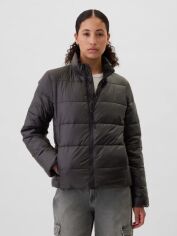 Акція на Куртка демісезонна коротка жіноча GAP Puffer Jackets 4412261 XL Чорна від Rozetka