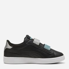 Акція на Дитячі кеди для дівчинки Puma Smash 3.0 39560905 28 Black-Safe Lake-Silver від Rozetka