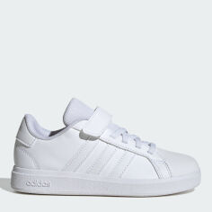 Акція на Дитячі кеди для дівчинки Adidas Grand Court 2.0 El C IH5531 28 Ftwwht/Ftwwht/Greone від Rozetka