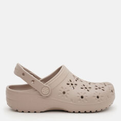 Акція на Жіночі крокси Crocs Classic Floral Cut Out Clog Taupe 210927-214 37-38 (M5/W7) 23 см Taupe від Rozetka