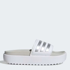 Акція на Жіночі шльопанці для пляжу Adidas Adilette Platform IE9703 40.5 (7UK) 25.5 см Білі від Rozetka