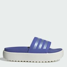 Акція на Жіночі шльопанці для пляжу Adidas Adilette platform IF6922 42 (9US/8UK) 26.5 см Сині від Rozetka