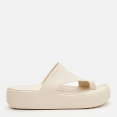 Акція на Жіночі шльопанці для пляжу Crocs Getaway Platform Toe Loop Sdt 210834-0LH 42-43 (W11) 27 см Sandstone від Rozetka
