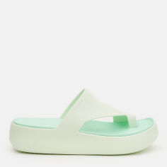Акція на Жіночі шльопанці для пляжу Crocs Getaway Platform Toe Loop JdT 210834-3YH 39-40 (W9) 25 см Jade Tint від Rozetka
