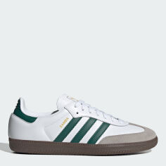 Акція на Чоловічі кеди низькі Adidas Samba Og JH8797 44.5 (10UK) 28.5 см Ftwwht/Cgreen/Cgrani від Rozetka