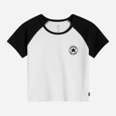Акція на Футболка бавовняна жіноча Converse Chuck Patch Ss Top Trail Mixed 10027396-001 S Black від Rozetka