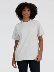 Акція на Футболка бавовняна довга жіноча New Balance Athletics Jersey WT41501AHH S Сіра від Rozetka