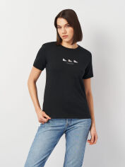 Акція на Футболка бавовняна жіноча Converse Chuck Taylor Graphic Tee 10027753-001 S Black від Rozetka