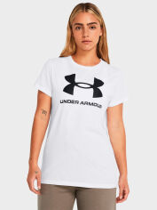 Акція на Футболка жіноча Under Armour Ua Rival Logo Ss 1356305-111 XL Біла від Rozetka