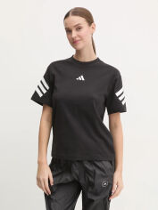 Акція на Футболка бавовняна жіноча Adidas W Fi 3S Tee JE0237 XL Black від Rozetka