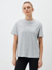 Акція на Футболка бавовняна жіноча Fila 134452FLA-1A 42-44 Світло-сіра від Rozetka