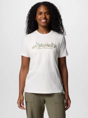 Акція на Футболка бавовняна жіноча Columbia Boundless Beauty Logo SS 2036573CLB-126 S Біла від Rozetka