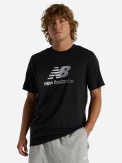 Акція на Футболка бавовняна довга чоловіча New Balance Sport Essentials Gradient Logo MT51503BK M Чорна від Rozetka
