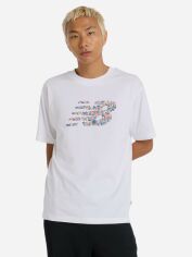 Акція на Футболка бавовняна довга чоловіча New Balance Nautical Logo MT51920WT XL Біла від Rozetka