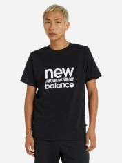 Акція на Футболка бавовняна довга чоловіча New Balance Sport Graphic MT51940BK L Чорна від Rozetka