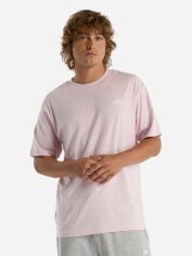 Акція на Футболка бавовняна довга чоловіча New Balance Sport Essentials Cotton MT41509RSG L Рожева від Rozetka