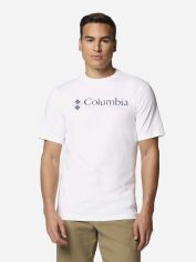 Акція на Футболка бавовняна довга чоловіча Columbia CSC Basic Logo™ 1680051-115 L Біла від Rozetka