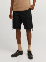 Акція на Шорти бавовняні короткі чоловічі JACK & JONES 12248685 S Чорні від Rozetka
