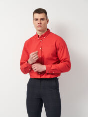 Акція на Сорочка чоловіча Zara 6608389679p08 L Червона від Rozetka