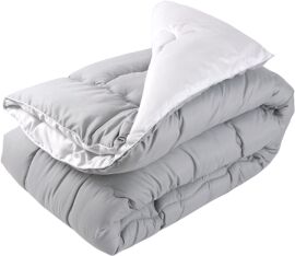 Акція на Ковдра Руно зимова євро 200x220 см антиалергенне волокно Grey White (322.52_Grey White) від Rozetka