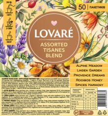 Акція на Колекція трав’яних чаїв Lovare Assorted Tisanes Blend 5 видів по 10 пакетиків від Rozetka