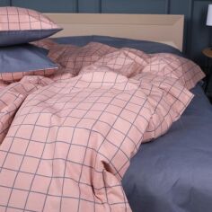 Акція на Простирадло MirSon Ranforce Elite 17-0731 Pink & Gray Plaid 150х220 см від Rozetka