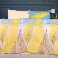 Акція на Комплект постільної білизни MirSon полуторний 143x210 см 17-0737 Golden Feathers Ranforce Elite від Rozetka