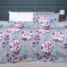 Акція на Комплект постільної білизни MirSon полуторний 143x210 см 17-0738 Lavender Smoke Blooms Ranforce Elite від Rozetka