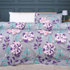 Акція на Комплект постільної білизни MirSon двоспальний 175x210 см 17-0738 Lavender Smoke Blooms Ranforce Elite від Rozetka