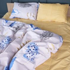 Акція на Комплект постільної білизни MirSon двоспальний 175x210 см 17-0746 Feather Dots бязь від Rozetka