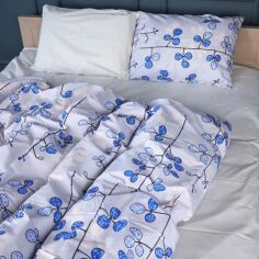 Акція на Комплект постільної білизни MirSon King Size 220x240 см 17-0749 Grey Garden бязь від Rozetka