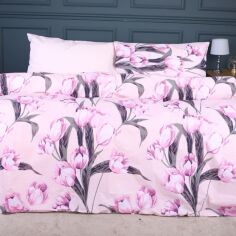 Акція на Комплект постільної білизни MirSon Сімейний 2 x 160x220 см 17-0744 Pink Tulips Ranforce Elite від Rozetka