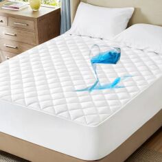 Акція на Наматрацник MirSon №7003 AquaCotton Mattress Protector водонепроникний на гумці по периметру 160 x 200 см від Rozetka