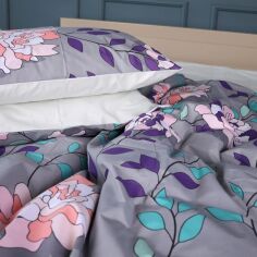 Акція на Наволочка MirSon Бязь 17-0738 Lavender Smoke Blooms 50х70 см від Rozetka