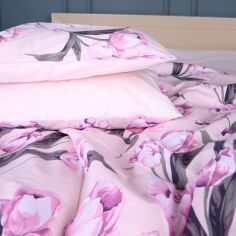 Акція на Наволочка MirSon Бязь 17-0744 Pink Tulips 50х70 см від Rozetka