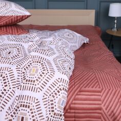 Акція на Простирадло MirSon Ranforce Elite 17-0739 Amber Geometrics 200x220 см від Rozetka