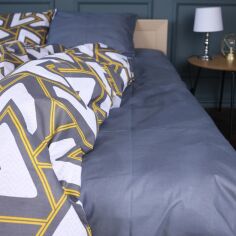 Акція на Простирадло MirSon Бязь 17-0740 Golden Triangles 180x220 см від Rozetka