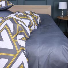 Акція на Простирадло MirSon Ranforce Elite 17-0740 Golden Triangles 200x220 см від Rozetka