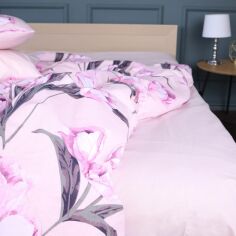 Акція на Простирадло MirSon Ranforce Elite 17-0744 Pink Tulips 180x220 см від Rozetka