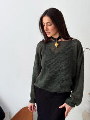 Акція на Джемпер жіночий ARTKNIT Soft S/M Темно-зелений від Rozetka