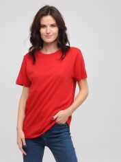 Акція на Футболка бавовняна довга жіноча Stedman Classic-T Unisex ST2000W-SRE 2XL Червона від Rozetka