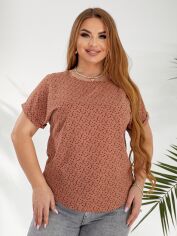 Акція на Блузка жіноча DEMMA 660 50-52 Мокко від Rozetka